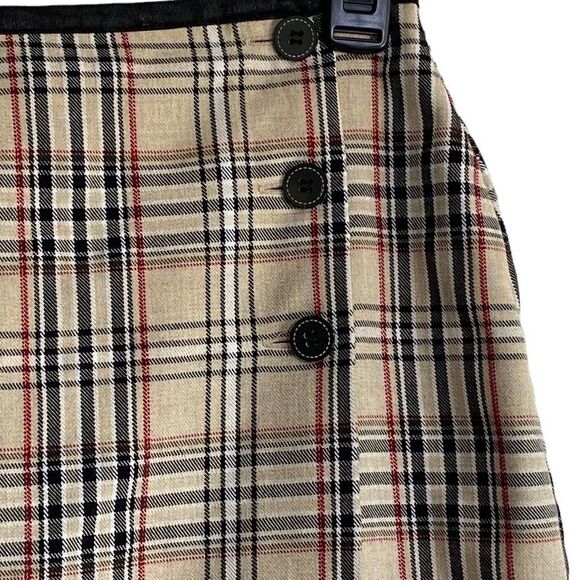 EMMA JAMES - BURBERRY LIKE PRINT - SIZE 14 - WRAP SKIRT - FULLY LINED B4 - Picture 3 of 10
